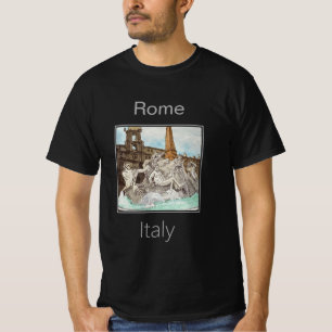 Camiseta Fuente romana de cuatro ríos en Piazza Navona