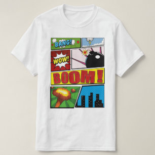 Camiseta ¡Fuentes de dibujos animados de cómics!
