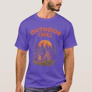 Camiseta Fuera Chill Camping Amante de la naturaleza Camper