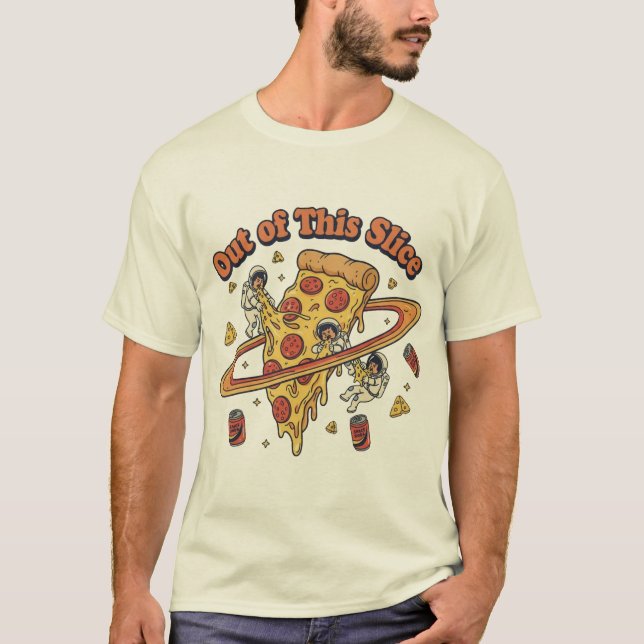 Camiseta Fuera de esta pieza de arte de pizza (Anverso)