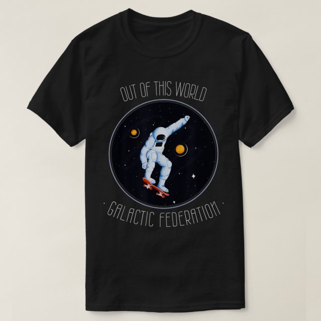 Camiseta Fuera de este espacio divertido de la Federación G (Diseño del anverso)