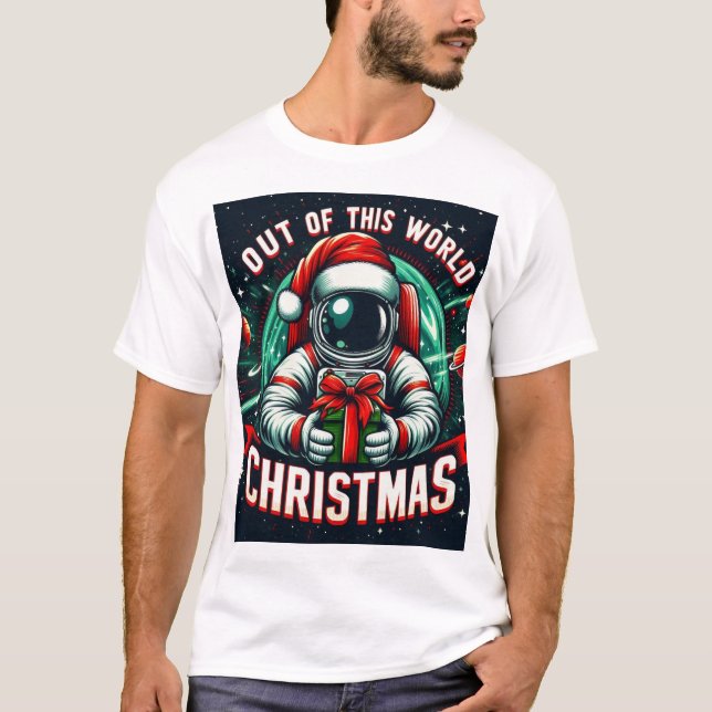 Camiseta Fuera de este mundo Navidades - Fiesta Astronauta  (Anverso)