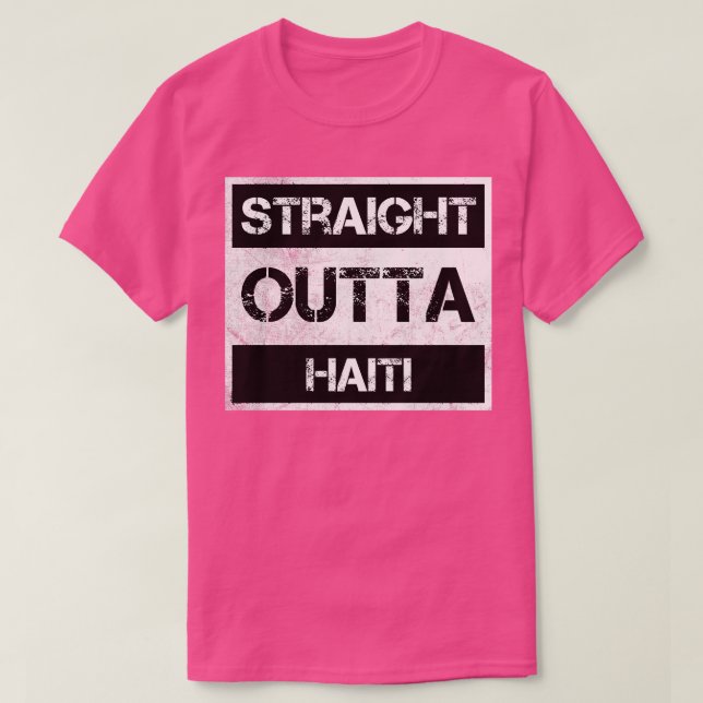 Camiseta Fuera de Haití, país extranjero extranjero de rega (Diseño del anverso)