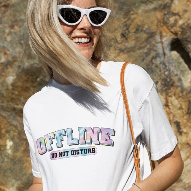 Camiseta Fuera de línea No molestar, playa, vacaciones de v (Subido por el creador)