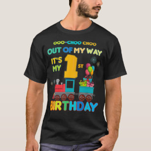 Camiseta Fuera de mi camino es mi primer cumpleaños Trains 