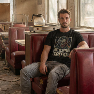 Camiseta Fuera de Servicio Hasta que llegue el Café Diseño 