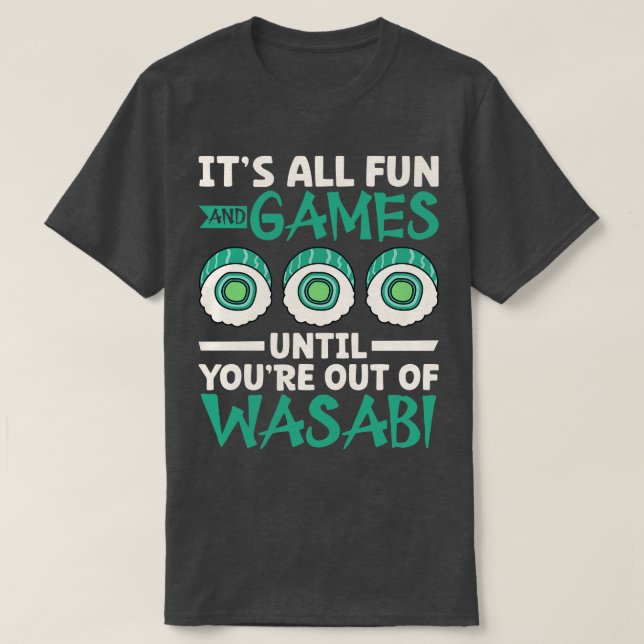 Camiseta Fuera de Wasabi Sushi (Diseño del anverso)