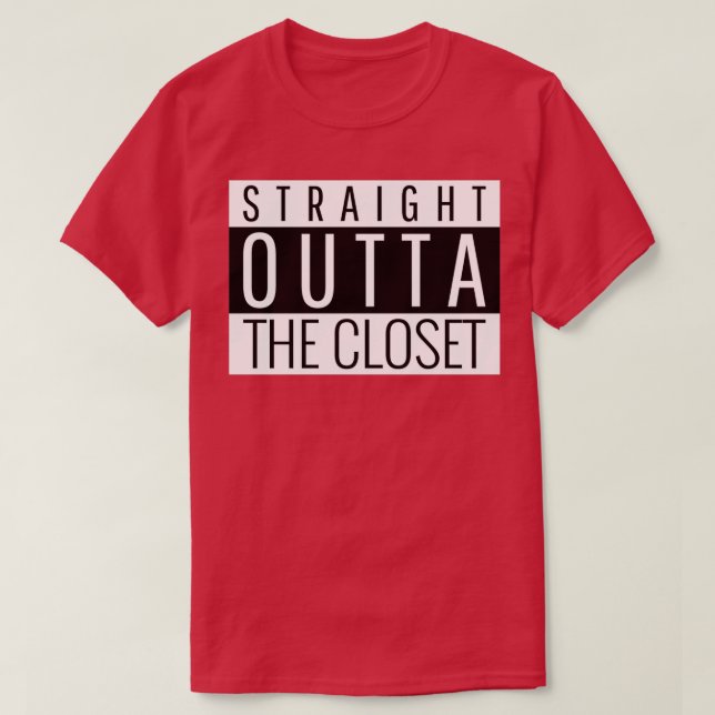 Camiseta Fuera del gracioso orgullo LGBTQ (Diseño del anverso)