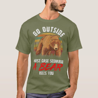 Camiseta Fuera El Peor Funda Un Oso Te Matará Gracioso Zip
