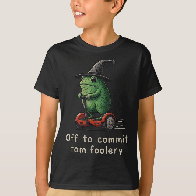 Camiseta Fuera Para Cometer A Tom Foolery Frog (Anverso)