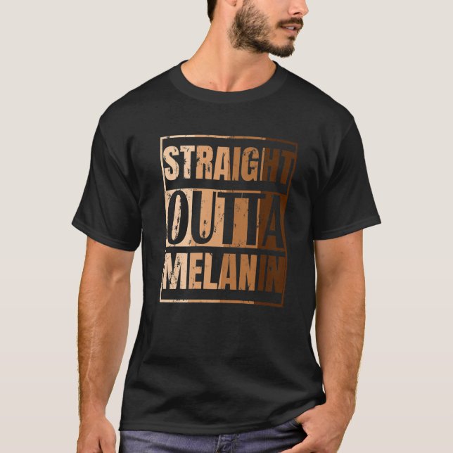 Camiseta Fuera recta Melanin Black Live Matters History M (Anverso)