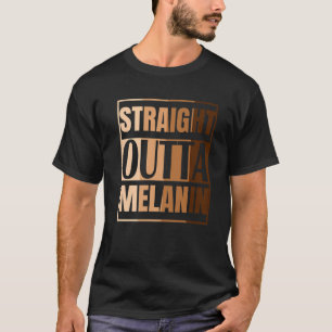 Camiseta Fuera recta Melanin Black Live Matters History M