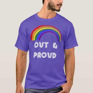 Camiseta Fuera Y Orgulloso Orgullo LGBT Para Los Partidario