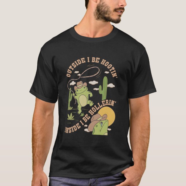 Camiseta Fuera Yo Soy Hootin Dentro De Yo Soy Hollerin Grac (Anverso)