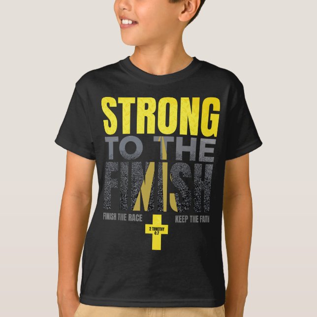 Camiseta Fuerte al fin - Moda cristiana (Anverso)