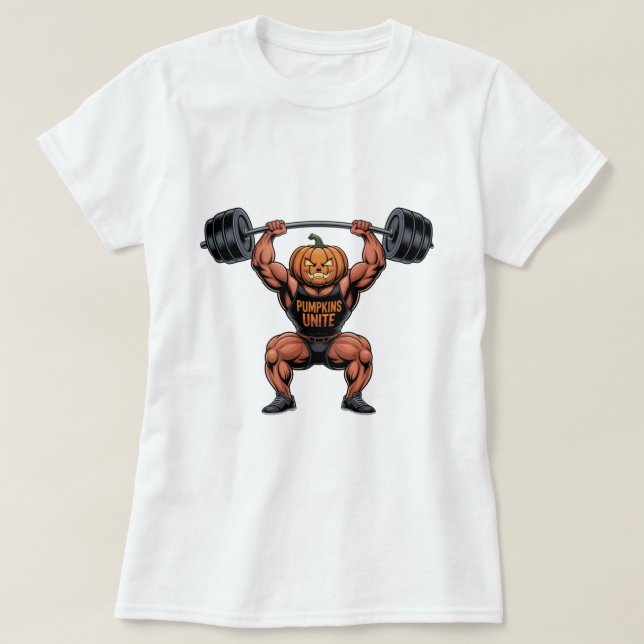 Camiseta Fuerte calabaza Halloween T-Shirt Funny Fitness (Diseño del anverso)