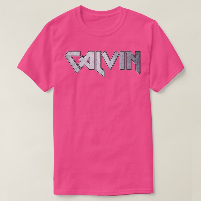 Camiseta Fuerte Calvin metalizado (Diseño del anverso)