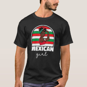 Camiseta Fuerte Chica Mexicana de Mujeres Mexicana Bandera
