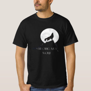 Camiseta Fuerte como animal lobo