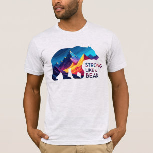 Camiseta Fuerte como un oso colorido al aire libre