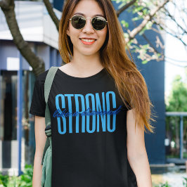Camiseta Fuerte como una cita motivacional del diamante