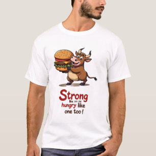 Camiseta Fuerte como una hamburguesa Ox