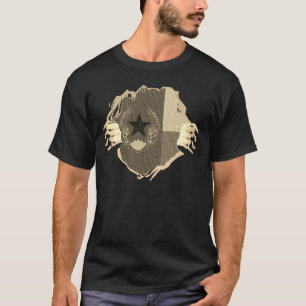 Camiseta fuerte con fuerte bandera histórica de Ca