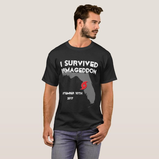 Camiseta fuerte de Irma la Florida del huracán (Anverso completo)