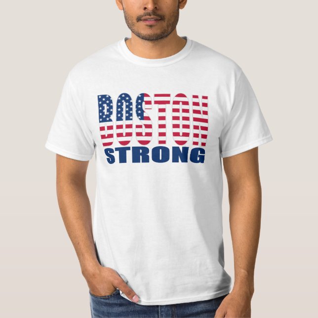 Camiseta FUERTE de la bandera de BOSTON los (Anverso)