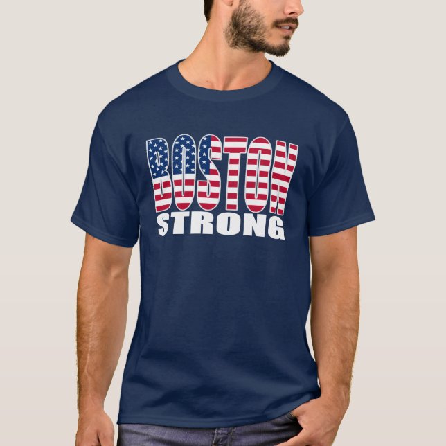 Camiseta FUERTE de la bandera de BOSTON los (Anverso)