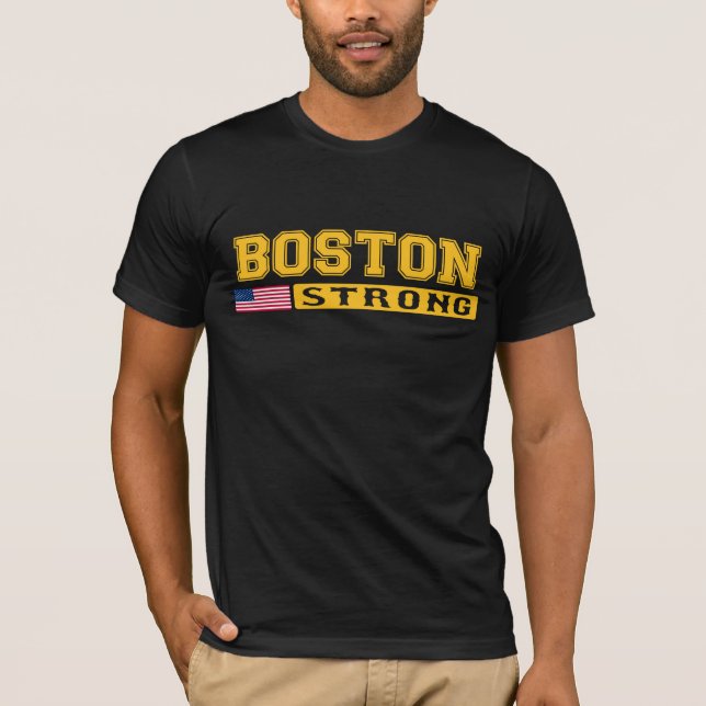 Camiseta FUERTE de la bandera de BOSTON los (Anverso)