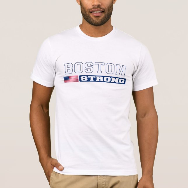Camiseta FUERTE de la bandera de BOSTON los (Anverso)