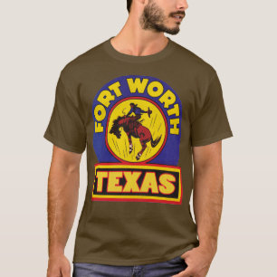 Camiseta Fuerte de Vintage Wort Texas Cowboy Rodeo Travel S