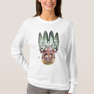 Camiseta fuerte doble del corazón