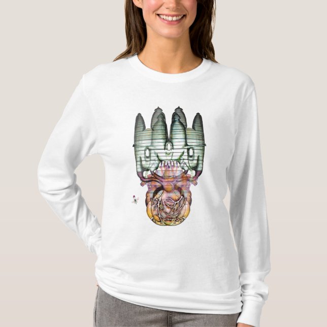 Camiseta fuerte doble del corazón (Anverso)