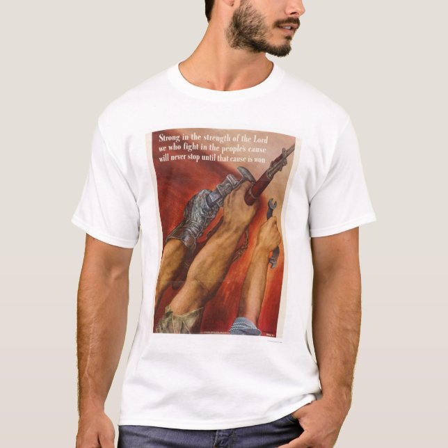 Camiseta Fuerte en la fuerza del señor (Anverso)