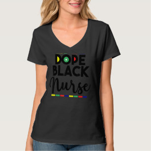 Camiseta Fuerte Enfermera Negra Para Mujeres Hombres Mon De