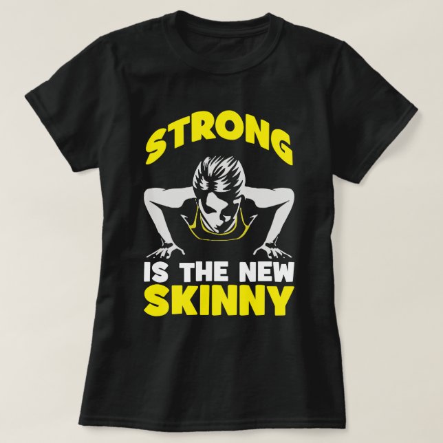 Camiseta Fuerte Es La Nueva Escasez: Motivación De La Prepa (Diseño del anverso)