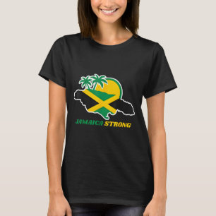 Camiseta Fuerte Jamaica Amo la Bandera Jamaicana Corazón Mu