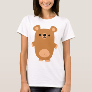 Camiseta fuerte linda de las mujeres del oso del