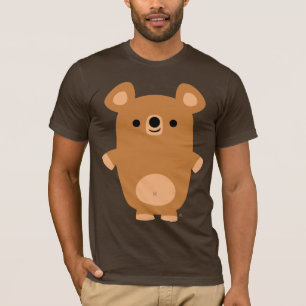 Camiseta fuerte linda del oso del dibujo animado
