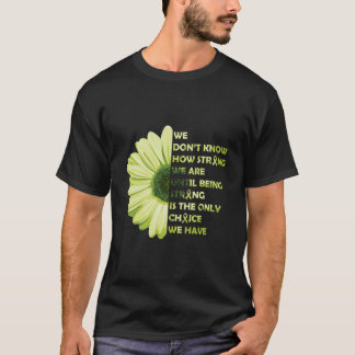 Camiseta Fuerte Linfoma Verde Flower No Hodgkin Awa