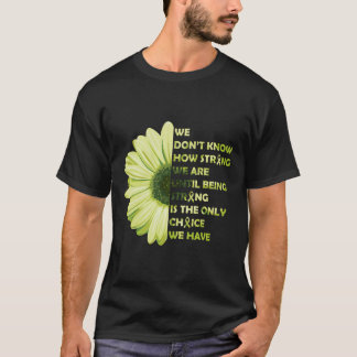 Camiseta Fuerte Linfoma Verde Flower No Hodgkin Awa