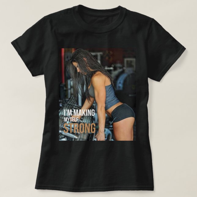 Camiseta FUERTE - Motivación del entrenamiento de mujeres (Diseño del anverso)