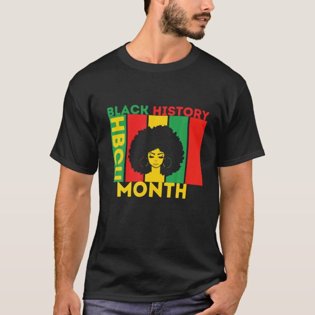 Camiseta Fuerte orgullo hbcu del mes de la historia negra,  (Anverso)
