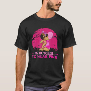 Camiseta Fuerte Tatuaje De Pug En Octubre Usamos Halloween