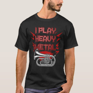 Camiseta Fuerte Tuba Metalizado Jugador En Marcha De Banda
