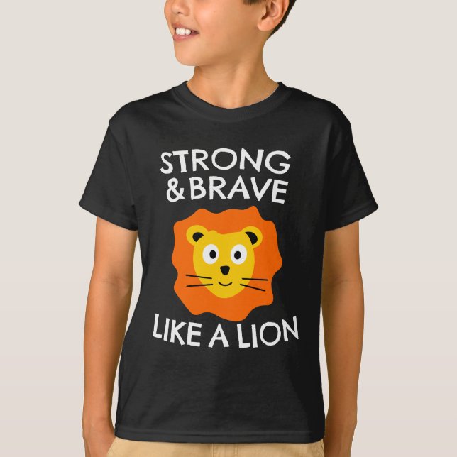 Camiseta Fuerte y valiente como un león (Anverso)