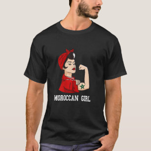 Camiseta Fuertes Chicas marroquíes Bandera marroquí Marruec