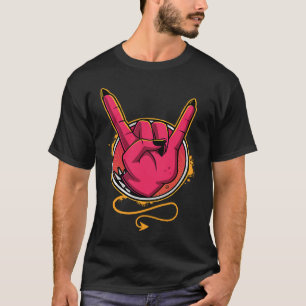 Camiseta Fuertes cuernos del diablo Metalizado